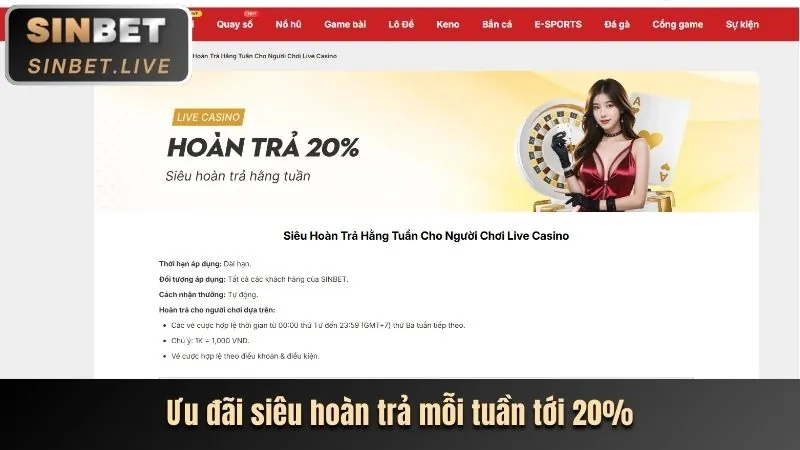 Các chương trình khuyến mãi scv288